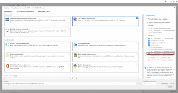 .net framework 4.7下载