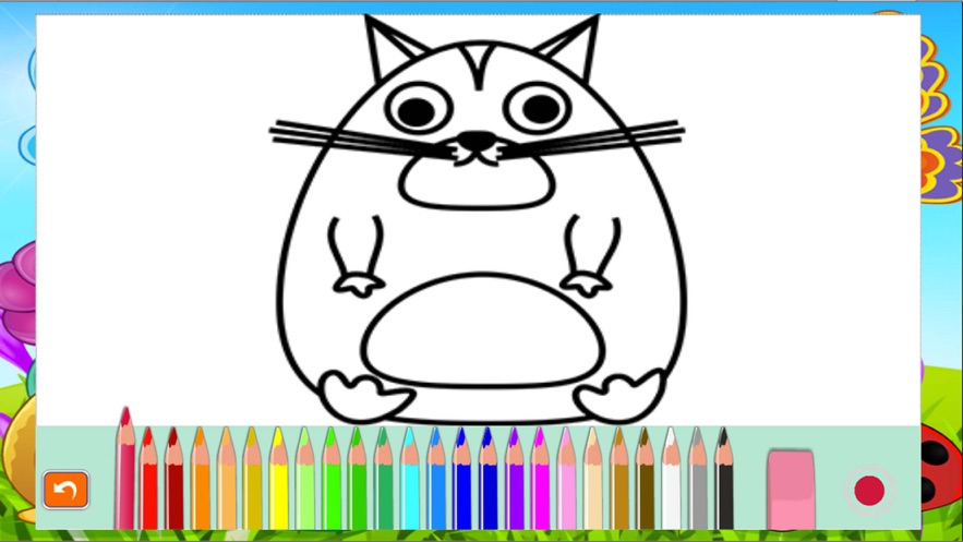 为孩子画动物着色页