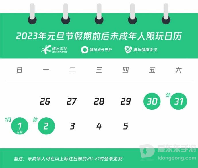 王者荣耀未成年元旦能玩多久 王者荣耀未成年元旦能玩时间一览