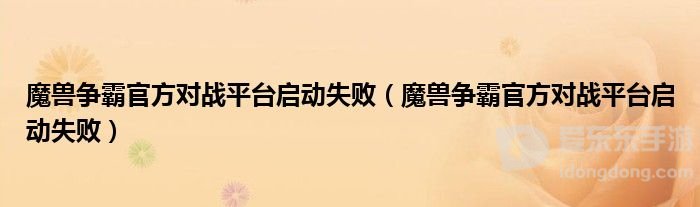 魔兽官方对战平台启动失败怎么办 游戏启动不了怎么处理