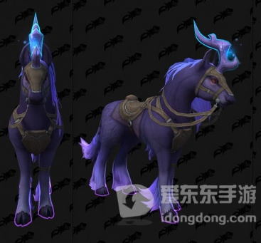 魔兽世界9.0炽蓝仙野独角兽展示 炽蓝仙野独角兽什么样
