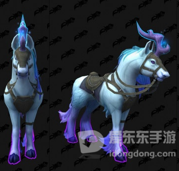魔兽世界9.0炽蓝仙野独角兽展示 炽蓝仙野独角兽什么样
