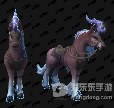 魔兽世界9.0炽蓝仙野独角兽展示 炽蓝仙野独角兽什么样