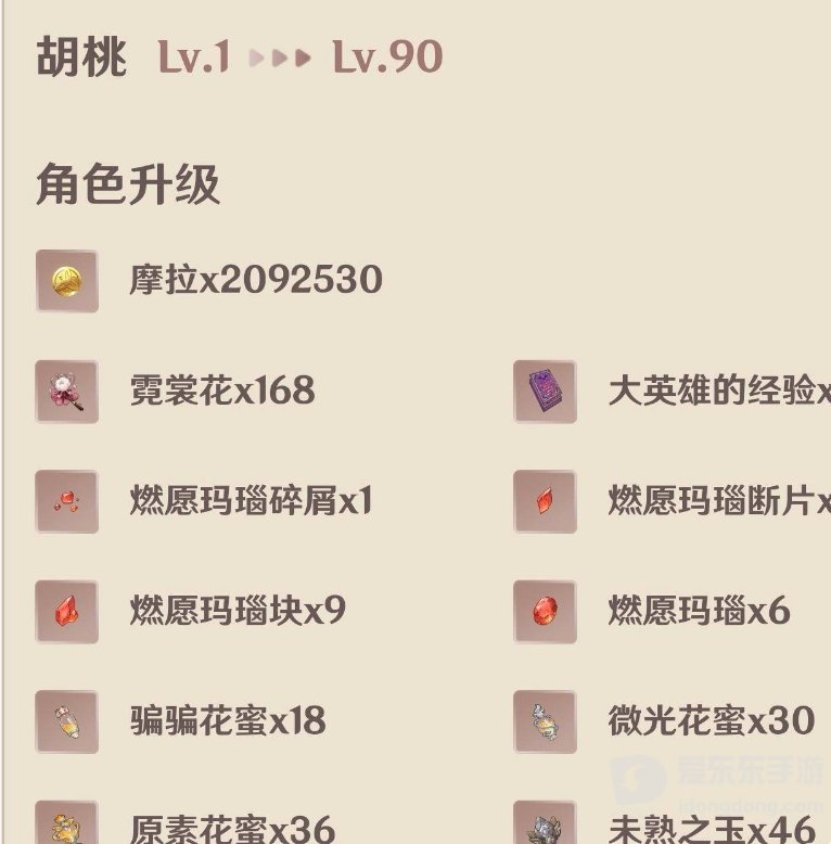 原神4.1版本胡桃的突破材料是什么  胡桃突破材料攻略