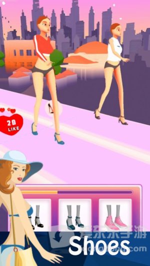 女生时尚装扮跑酷