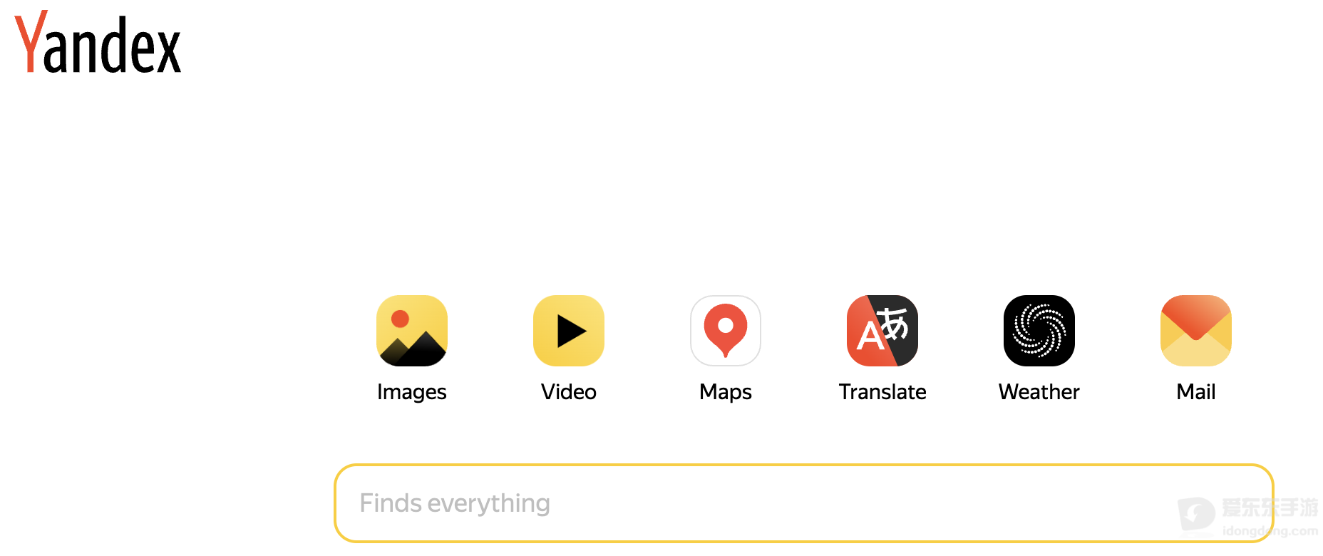 Yandex 图片搜索页面的图片入口位置